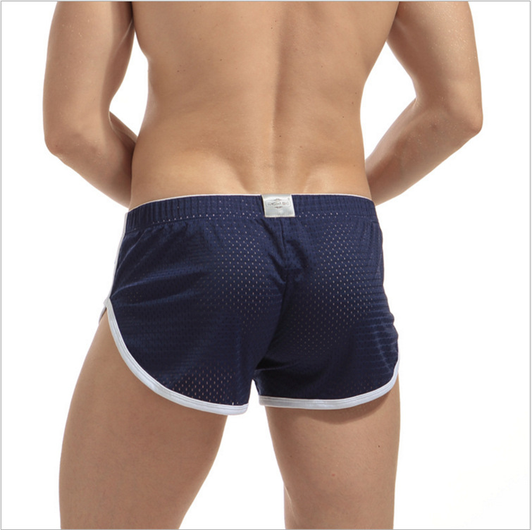 Men's underwear mesh hole trousers male loose boxer large size breathable sports underwear comfortable sleep pants