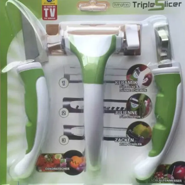 Stainless steel three in one rotated fruit peeling knife - Shop at LoveMi