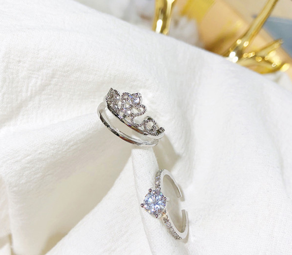 Crown ring day Korean hipster tail ring student cold wind personality net red food finger ring female