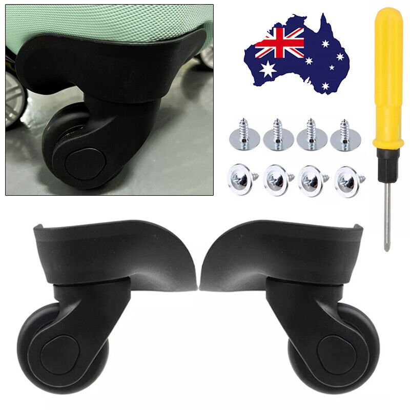One Pair Plastic Replacement Luggage Wheels 360  Swivel Spare Caster Suitcase