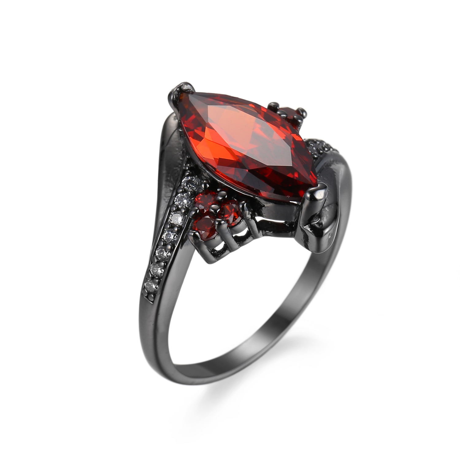 new AliExpress explosion European and American gem horse eye zircon ring