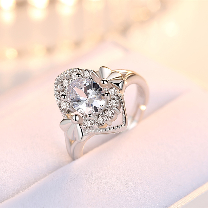Korean Korean version of the exaggerated opening ring trend ring ring atmosphere simple sweet