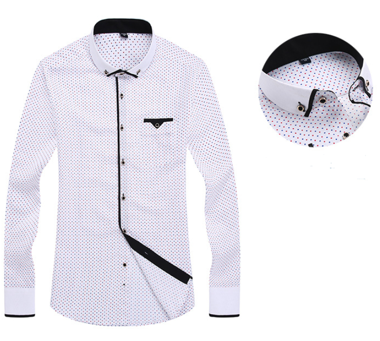 Men Fashion Casual Long Sleeved shirt Slim Fit Soft Comfortable