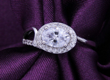 Foreign trade wind and silver explosion jewelry, diamond-shaped denim ring, simple fashion jewelry