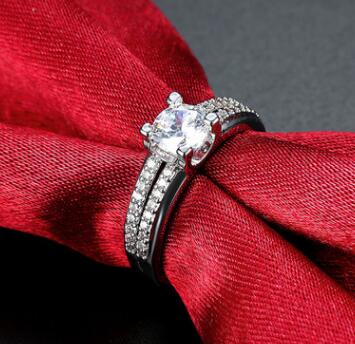 Temperament fashion simple creative diamond zircon ring female ring