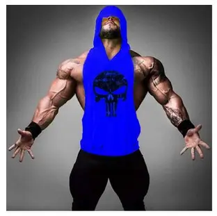Hooded Skull Bodybuilding Tank Top