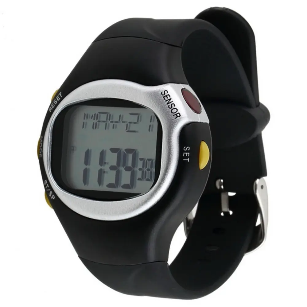 Black Color Pulse Heart Rate Monitor Calorie Counter Stop