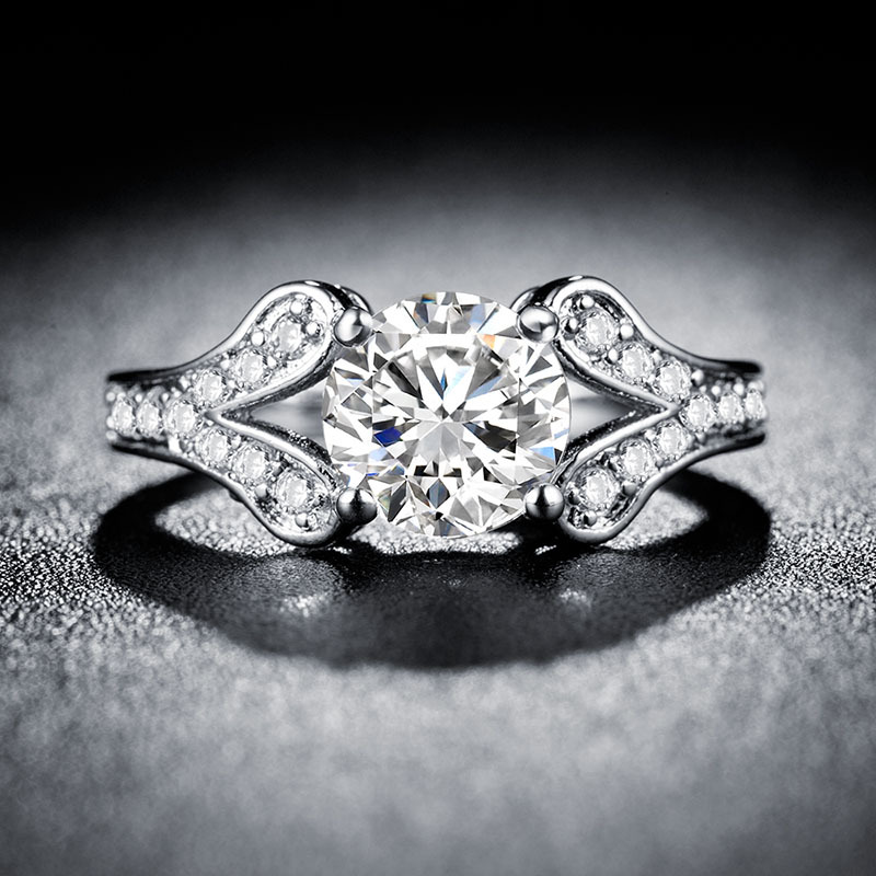 Explosion models zircon ring plated s925 silver ladies fashion wedding jewelry