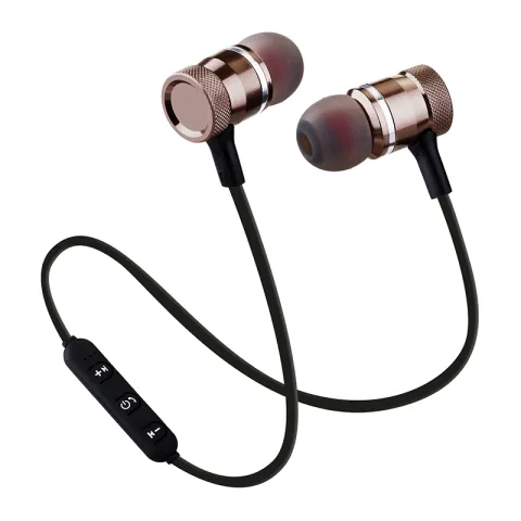 Wireless Bluetooth Headset Sports Running Magnetic Line Control Binaural