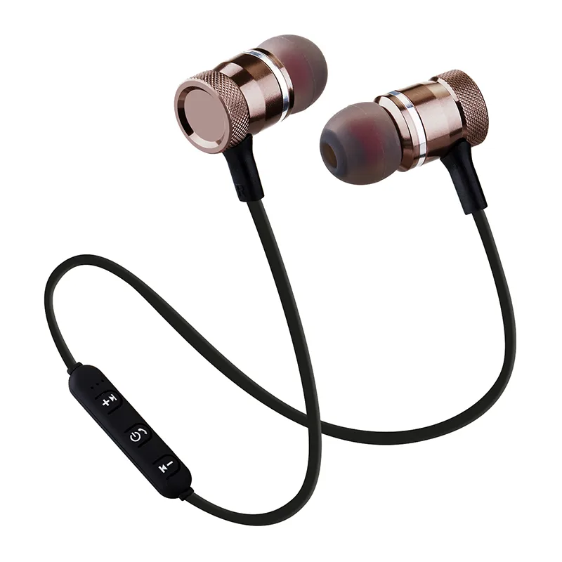 Wireless Bluetooth Headset Sports Running Magnetic Line Control Binaural