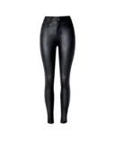 High Waist Slim Stretch Coated