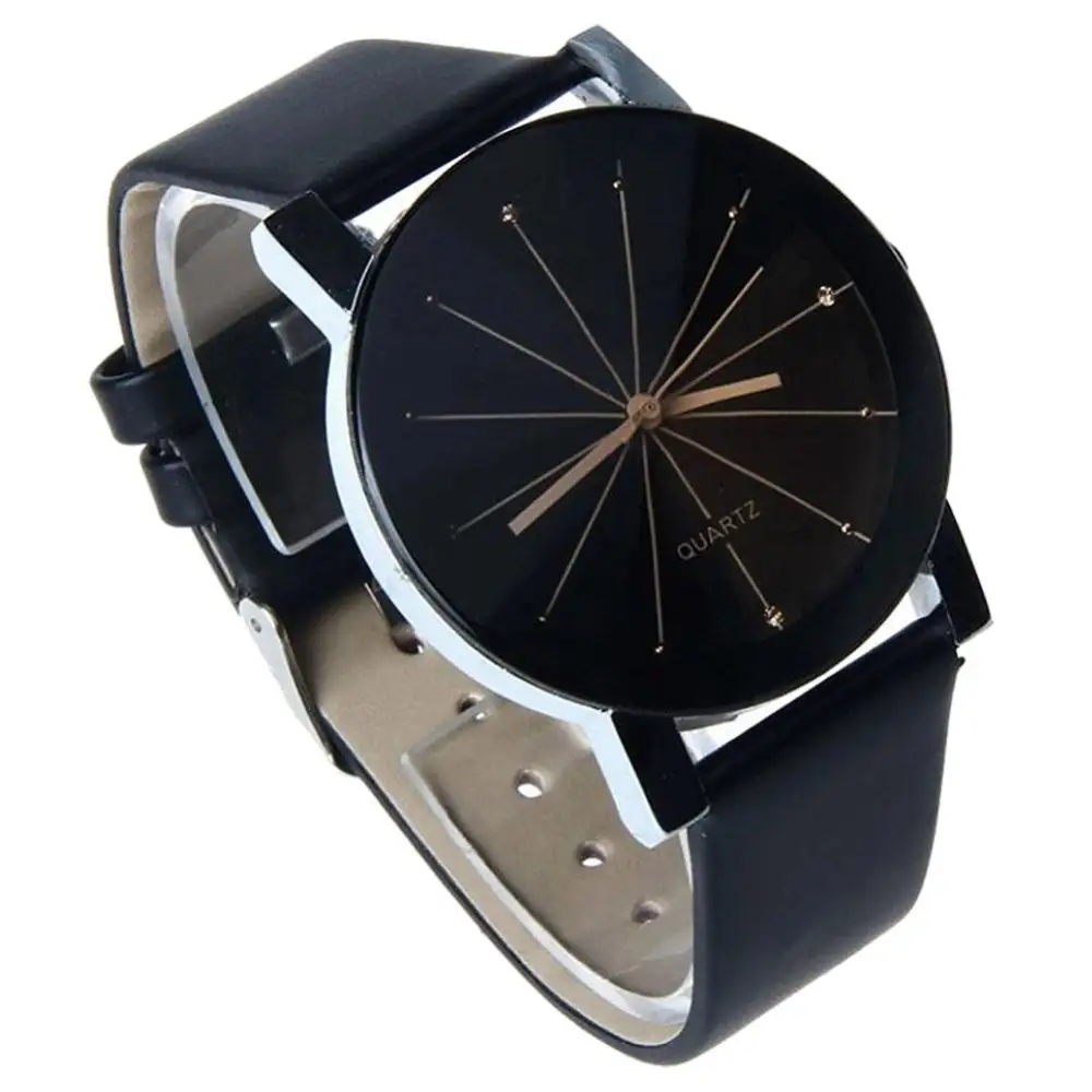 Couple Convex Meridian Belt Watch Casual Men and Women
