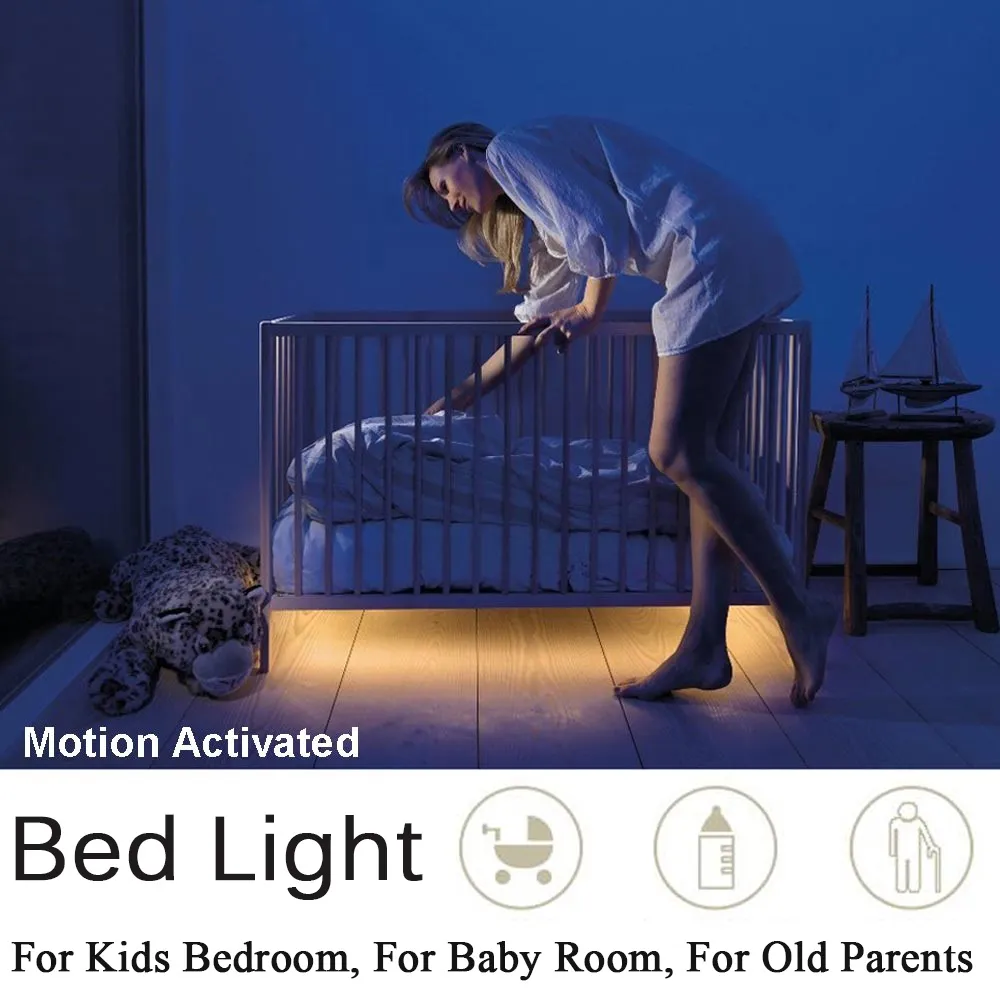 LED intelligent human body induction bed lamp belt – image 3