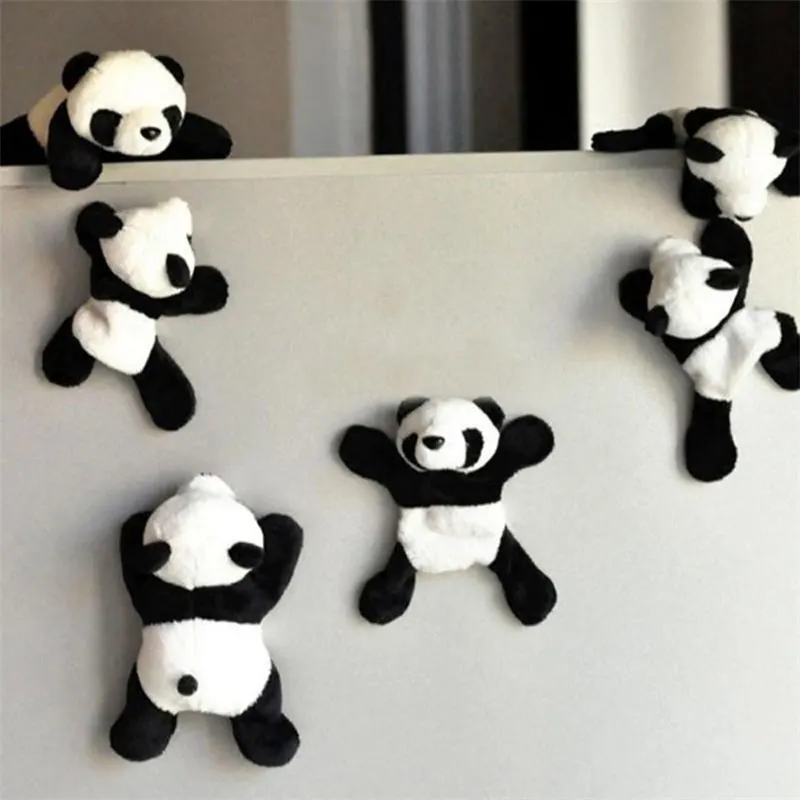 Soft Plush Panda Fridge Magnet Set of - 6 Pcs