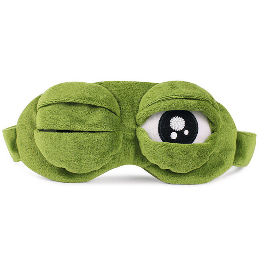 Masque de sommeil grenouille en peluche — Confort en voyage 5