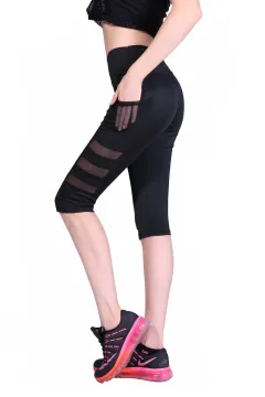 helisopus women in quick drying high waist pants pocket, elastic mesh sports leisure fitness that hot pants leggings - Helisopus Women In Quick Dryin - View 1