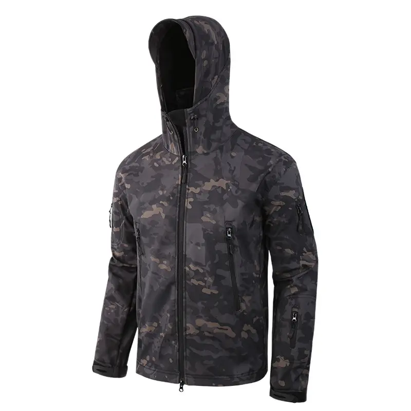 Shark skin soft shell men's sport camouflage