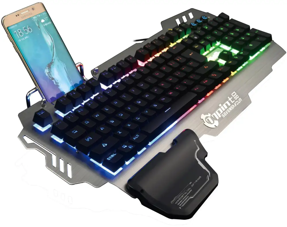 Super Cool Metal Keyboard Wire Mixed Light Mechanical Game