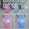 Creative Ultra-thin Transparent 2.4GHz Wireless Optical Luminous Mouse for PC Laptop