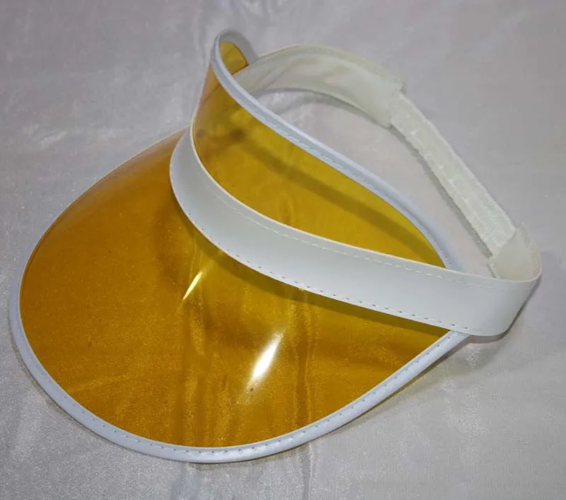 Europe and the United States transparent PVC empty top hat transparent candy Harajuku style summer sun hat - Yellow