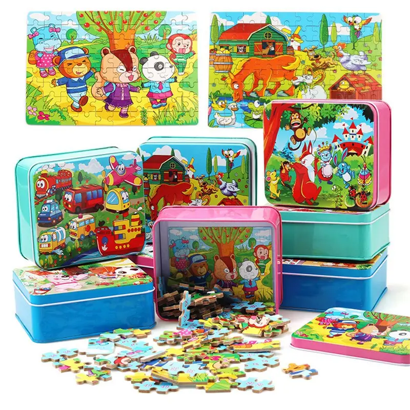 80PCS Wooden Educational Toys Development Baby Kids Training Children