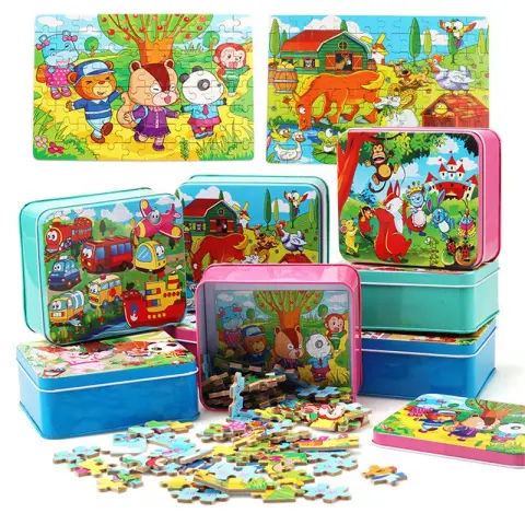 80PCS Wooden Educational Toys Development Baby Kids Training Children