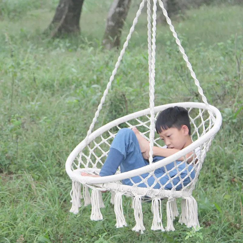 Nordic Style Round Hammock Outdoor Indoor Dormitory Bedroom Hanging