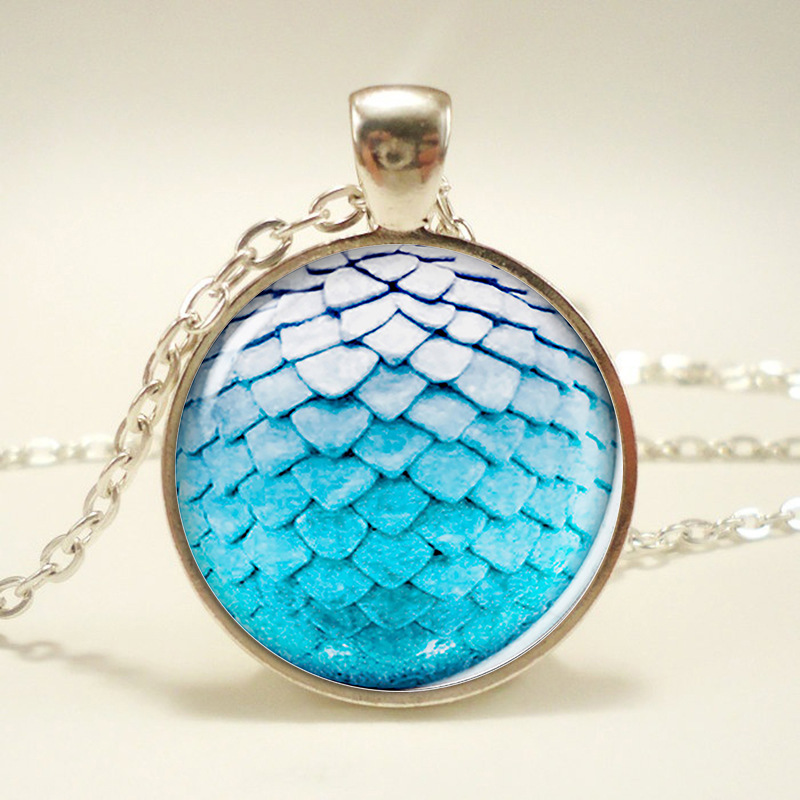 European and American time gem glass necklace accessories