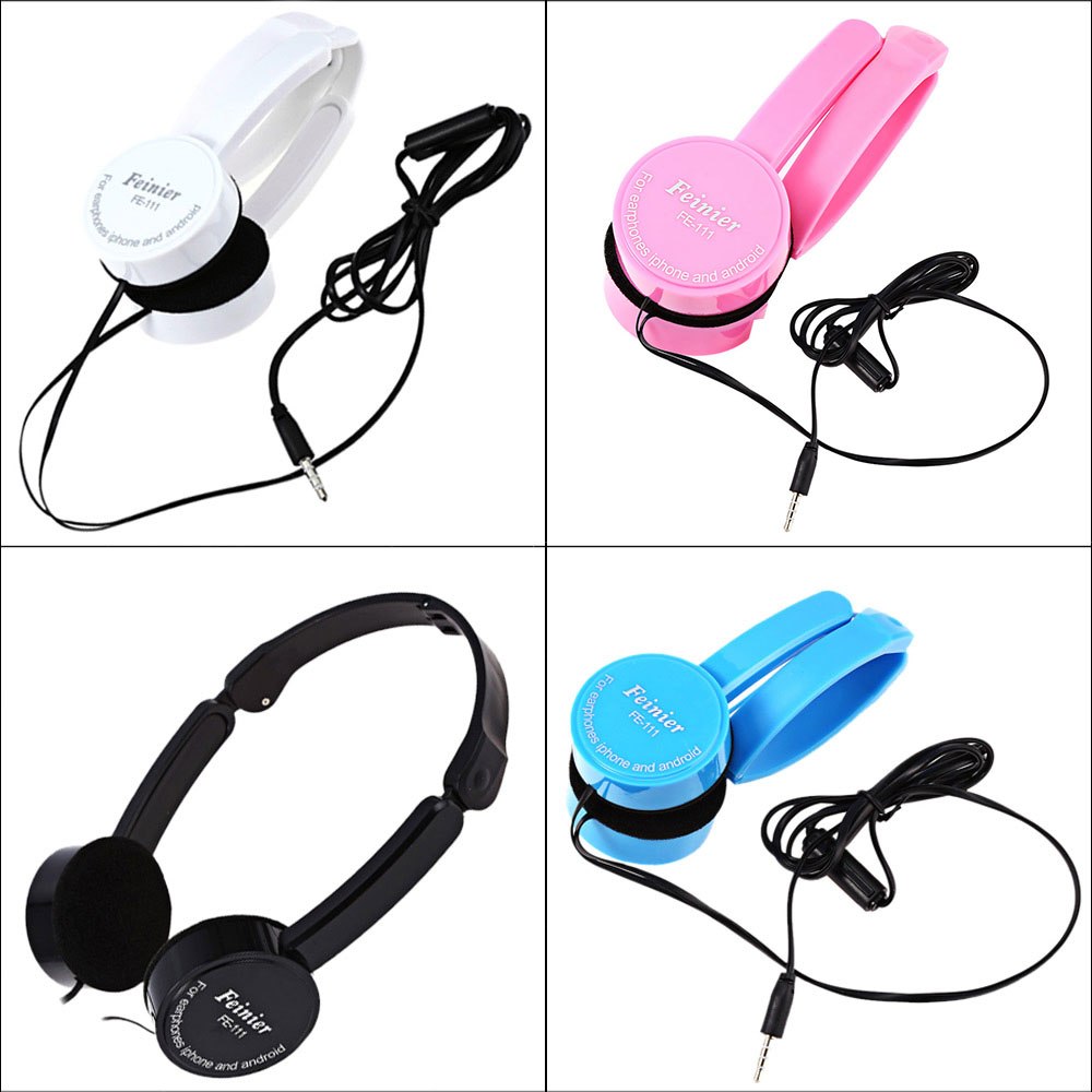 Auriculares retráctiles plegables para niños micrófono graves