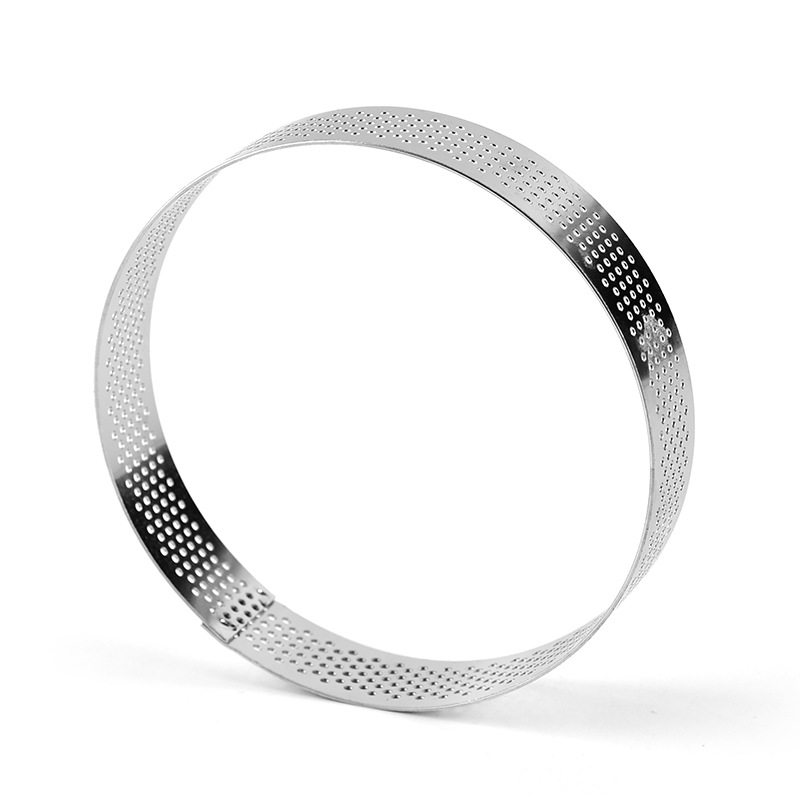 Title 4, 304 stainless steel perforated French ring tart...