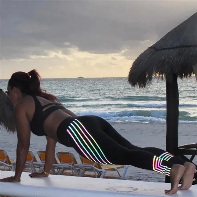 Women's Fitness Night Glowing Leggings Black - Shop at LoveMi