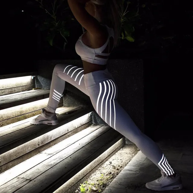 Women's Fitness Night Glowing Leggings White - Shop at LoveMi