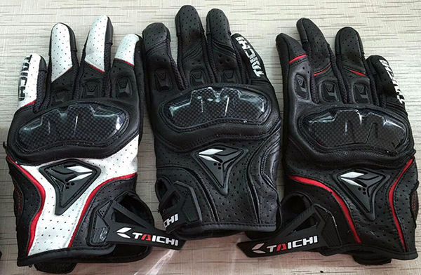 Summer classic RS-TAICHI RST390 full leather perforated carbon fiber breathable racing gloves