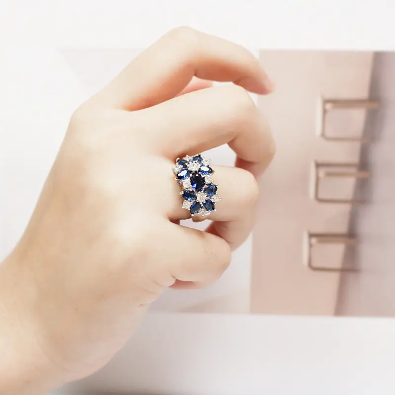 Flower Rings for Women Fashion Jewelry Gift