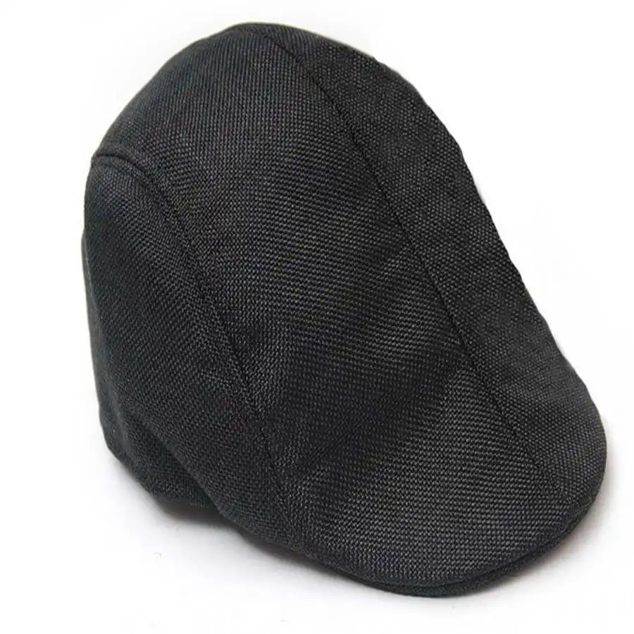 Breathable Linen Cotton Duck Tongue Beret Middle Aged Man