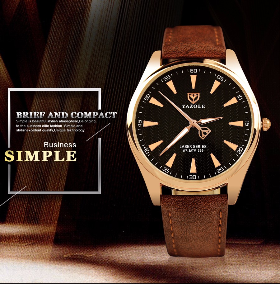 Men's luminous quartz waterproof watch