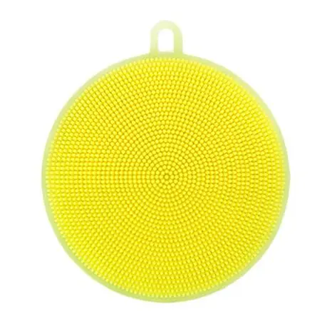 New Better Sponge Silicone Dishwashing Magic Silica Gel Dishwasher Kitchen Cleaning Fruit Vegetable Cutlery Kitchenware Brushes Yellow - Shop at LoveMi