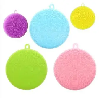 New Better Sponge Silicone Dishwashing Magic Silica Gel Dishwasher Kitchen Cleaning Fruit Vegetable Cutlery Kitchenware Brushes - 6Pcs