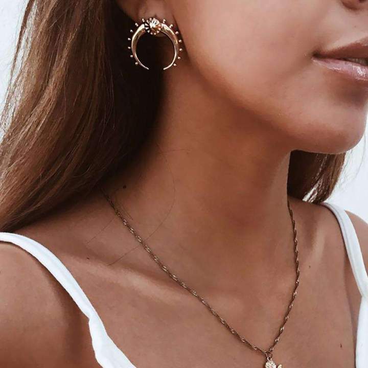 Divine Crescent Moon Earrings