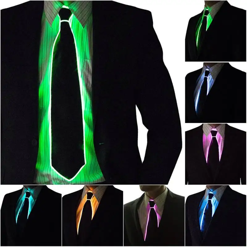 Voice-activated Ray Tie Show Costume Props with Music Rhythm