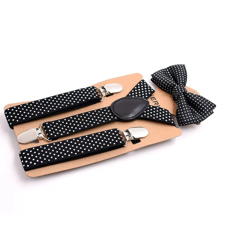 Elastic Boys Suspender Bowties Set Bretelle Bambino Wedding Suspenders