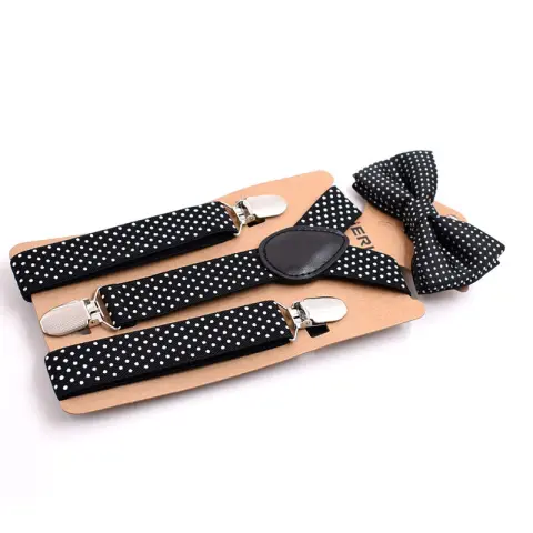 Elastic Boys Suspender Bowties Set Bretelle Bambino Wedding Suspenders