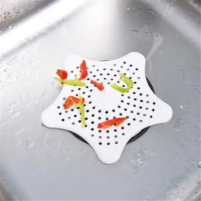 Five pointed Star Kitchen Sink Anti clogging Silicone Floor Drain White - Shop at LoveMi
