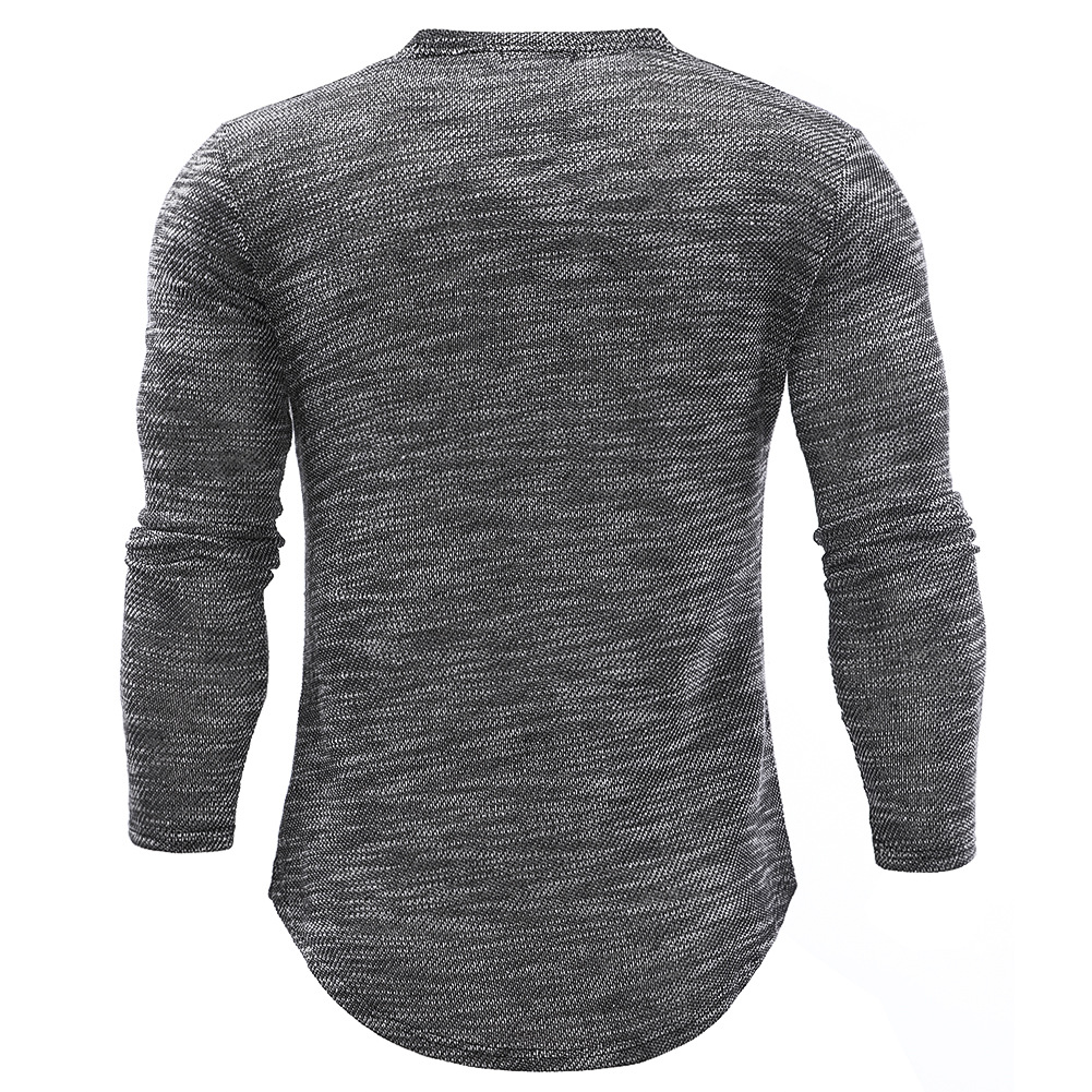 Curved Hem Long Sleeve Shirt for men