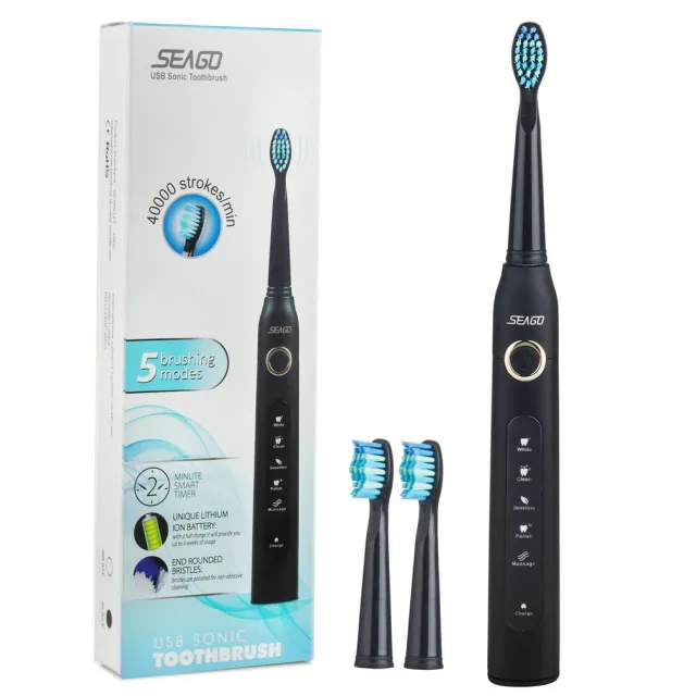 electric toothbrush soft brush head Black - Shop at LoveMi