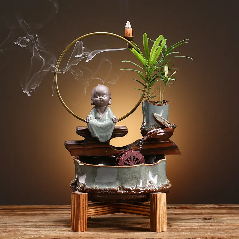 Fish Tank Aquarium Living Room Small Desktop Creative Ceramic Water — Sitting
