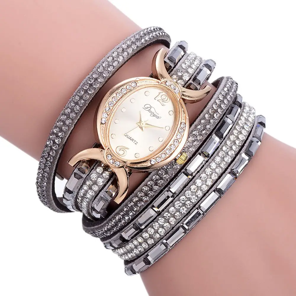 New Casual Rhinestone Watch Dress Ladies Bracelet
