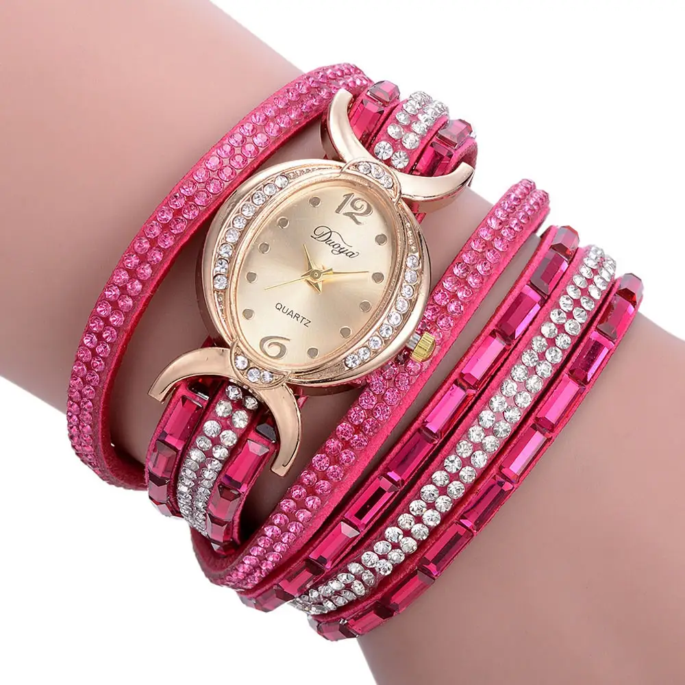 New Casual Rhinestone Watch Dress Ladies Bracelet