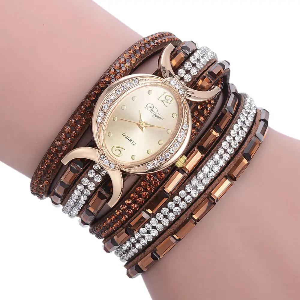 New Casual Rhinestone Watch Dress Ladies Bracelet