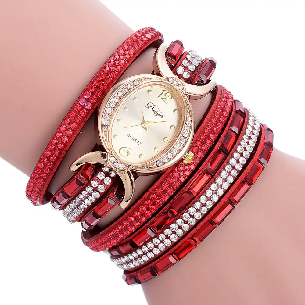 New Casual Rhinestone Watch Dress Ladies Bracelet